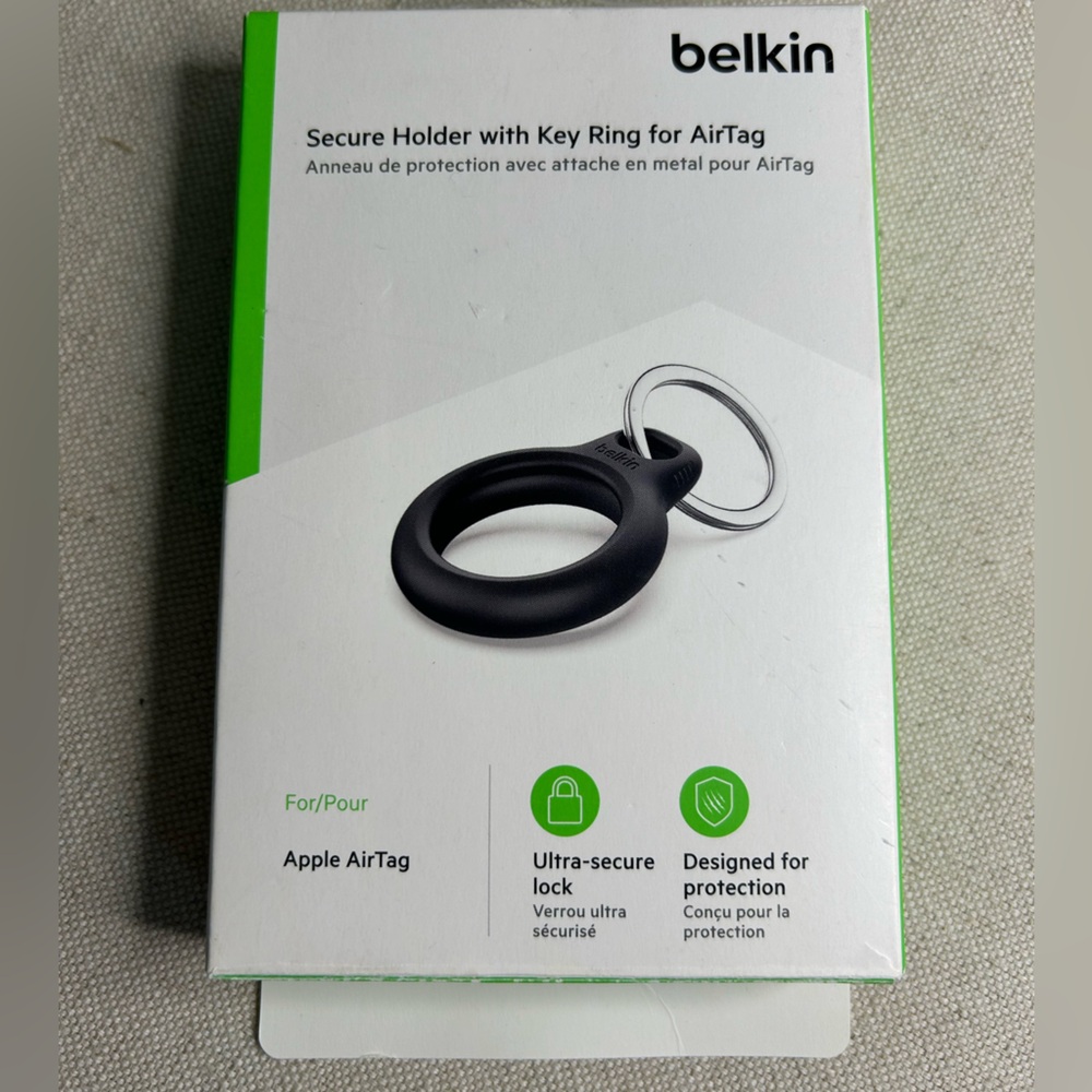 Belkin Secure Holder with Key Ring for AirTag Apple Ultra Secure Lock Protection